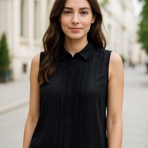 Elegant Black Sleeveless Top